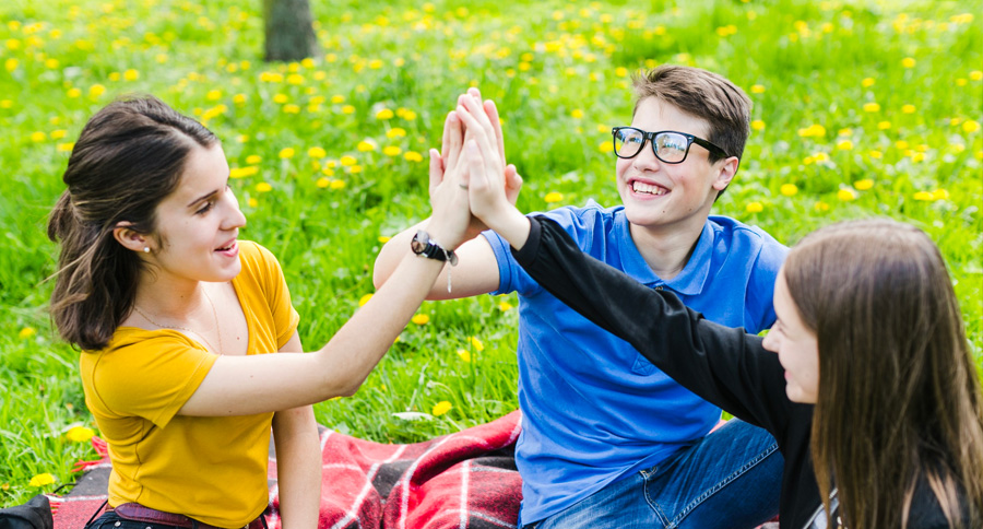 Students participating in a debate competition at Carmelgiri College